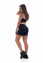 Gymmeister Vela спортни шорти в матов оникс- изглед отзад